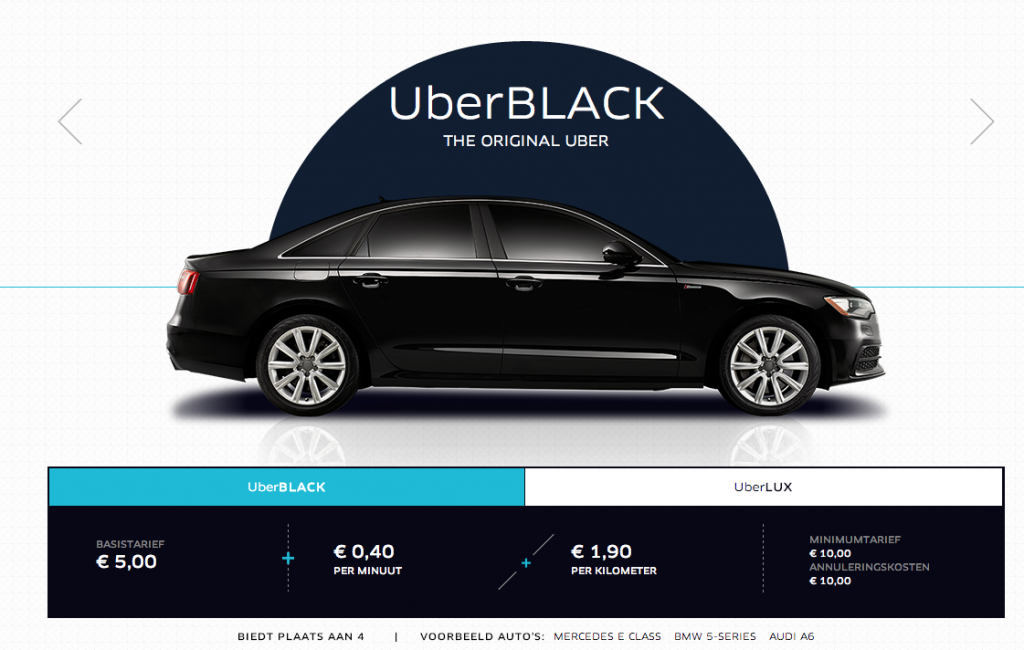 Uber, taxi, tarief, Black, prijs, Amsterdam