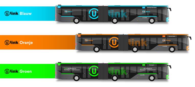 Animatie U-link bussen voor Utrecht