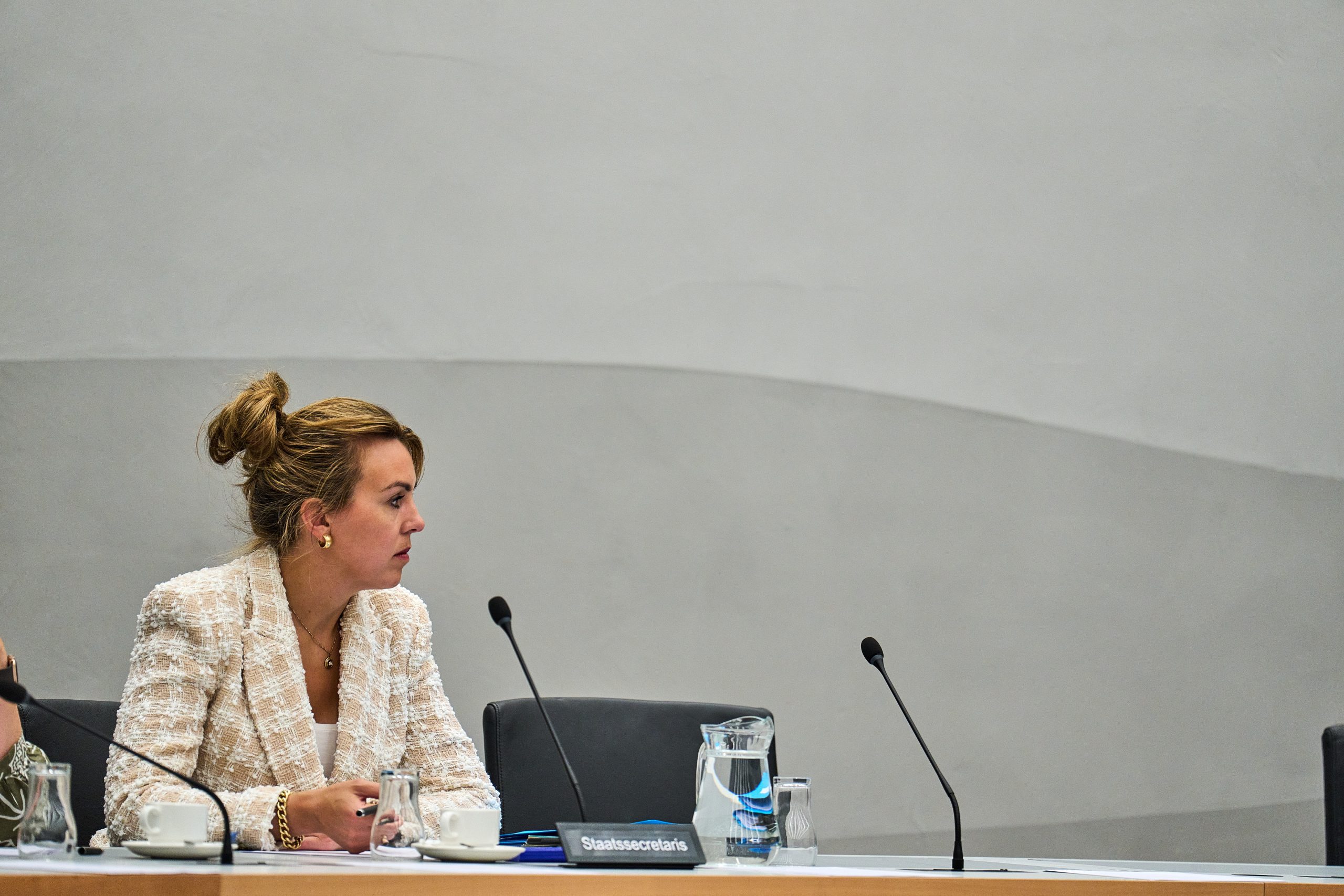 Staatssecretaris Vivianne Heijnen (Infrastructuur en Waterstaat) tijdens een commissiedebat. Foto: ANP PHIL NIJHUIS