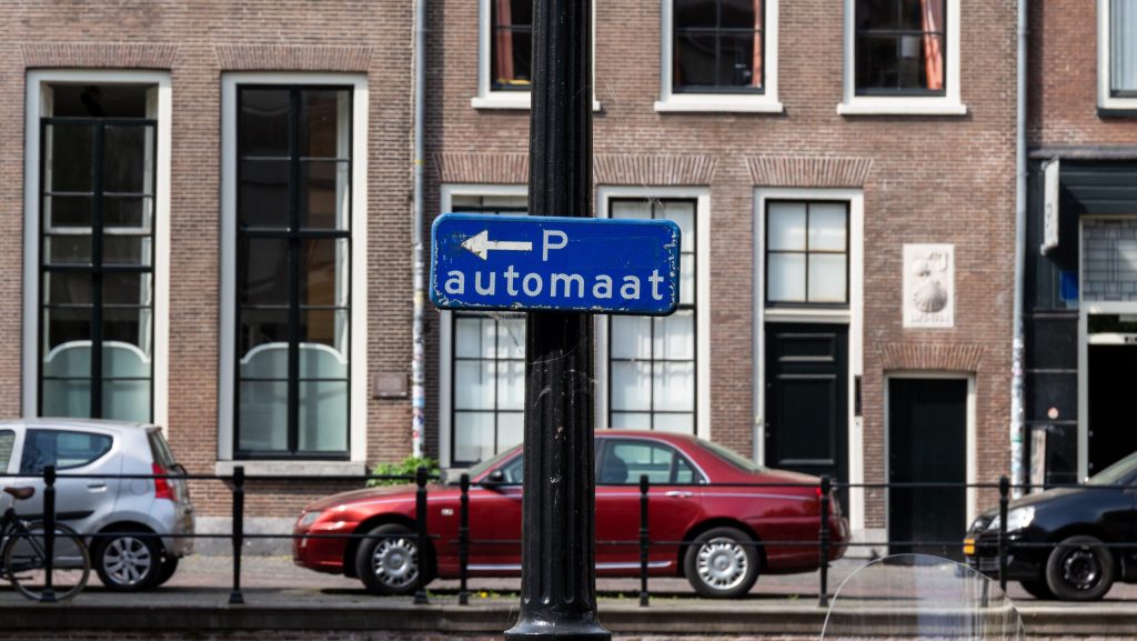 Beeld: een parkeerpaal in Utrecht